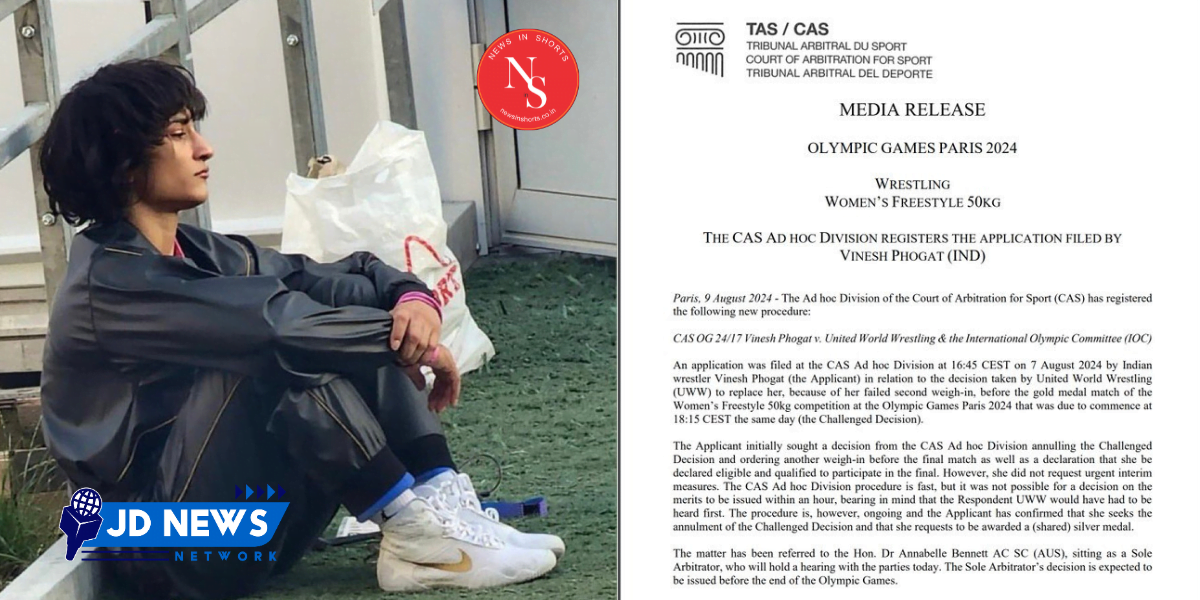 Vinesh Phogat Petition Update विनेश को सिल्वर प्राप्त होगा या नहीं wrestler vinesh phogat Olympic paris 2024
